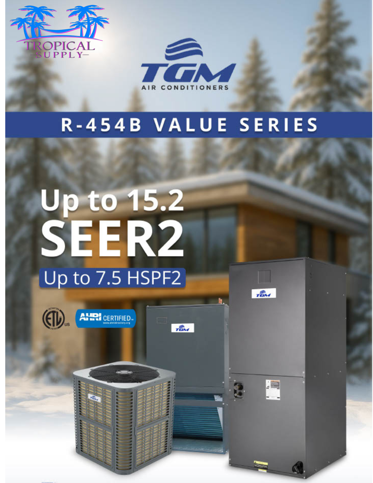 1.5 Ton Straight Cool Split Systems 14.3 Seer2 TGM - Image 2