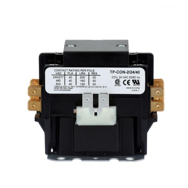 TRADEPRO TP-CON-2/24/40 - Contactor With Lugs & Cover - 2 Pole, 24 VAC, 40 Amp