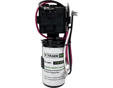 TP-3W1 - 3 Wire Hard Start Kit, 88-108 MFD, 1 To 3 HP, 208-277 VAC