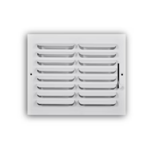 401M-10X08 - Fixed Curved Blade Wall/Ceiling Register 401M With Multi Shutter Damper, 1-Way, White, 10" X 08"
