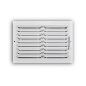 401M-12X08 - Fixed Curved Blade Wall/Ceiling Register 401M With Multi Shutter Damper, 1-Way, White, 12" X 08"