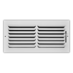 401M-14X06 - Fixed Curved Blade Wall/Ceiling Register 401M With Multi Shutter Damper, 1-Way, White, 14" X 06"