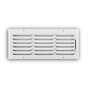 401M-16X06 - Fixed Curved Blade Wall/Ceiling Register 401M With Multi Shutter Damper, 1-Way, White, 16" X 06"