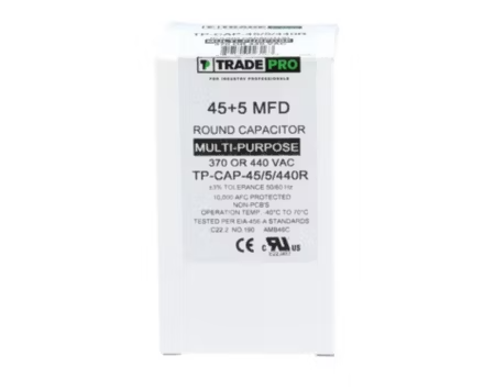 TP-CAP-45/5/440R - Run Capacitor, 45/5/440 VAC, Round, Dual Rated - Image 2