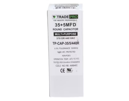 TP-CAP-35/5/440R - Run Capacitor, 35/5/440 VAC, Round, Dual Rated - Image 2