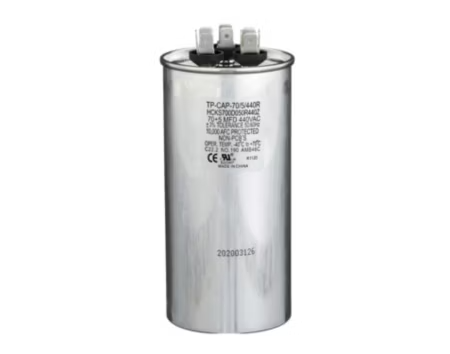 TP-CAP-70/5/440R - Run Capacitor, 70/5/440 VAC, Round, Dual Rated