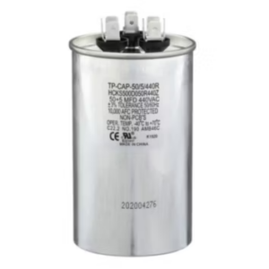 TP-CAP-50/5/440R - Run Capacitor, 50/5/440 VAC, Round, Dual Rated