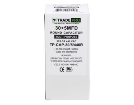 TP-CAP-30/5/440R - Run Capacitor, 30/5/440 VAC, Round, Dual Rated - Image 2