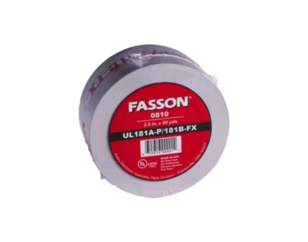 08102.5 - 0810 2.5" X 60 Yards Foil Tape, 2.5 mil White Adhesive