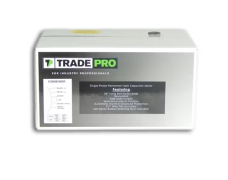TRADEPRO® - TP-C33-MHP2 - 1/3 - 1/6 Multi-Horsepower, Hi-Amp 1075 RPM 230v, 60Hz Condenser Fan Motor - Image 4
