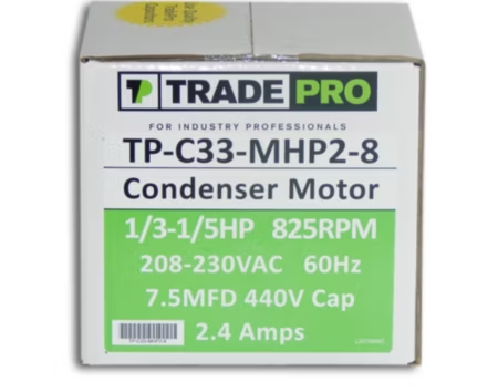 TRADEPRO® - TP-C33-MHP2-8 - 1/3 HP, 825 RPM, 208-230V, PSC Condenser Fan Motor (TEAO) - Image 5
