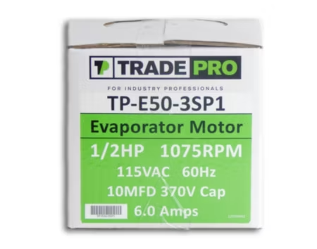 TRADEPRO® - TP-E50-3SP1 - 1/2 HP, 3 Speed, 1075 RPM, 115V, PSC Evaporator Motor (OAO) - Image 5