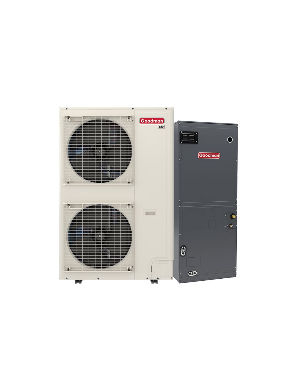 Goodman 4 Ton 18 SEER2 Variable-Speed Inverter Heat Pump System - 5 Ton Air Handler, 24.5-inch, Cabinet, R32